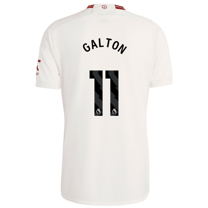 Mujer Camiseta Leah Galton #11 Blanco Equipación Tercera 2023/24 La Camisa México