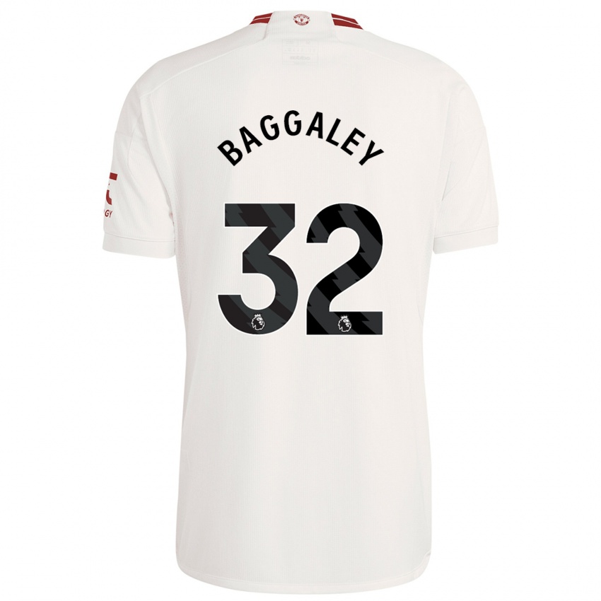 Mujer Camiseta Sophie Baggaley #32 Blanco Equipación Tercera 2023/24 La Camisa México