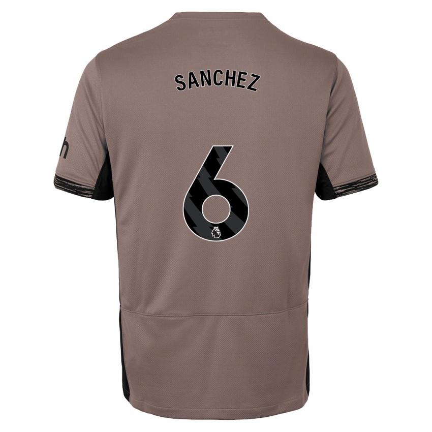 Mujer Camiseta Davinson Sanchez #6 Beige Obscuro Equipación Tercera 2023/24 La Camisa México