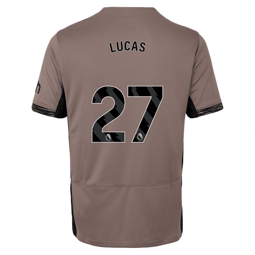 Mujer Camiseta Lucas Moura #27 Beige Obscuro Equipación Tercera 2023/24 La Camisa México