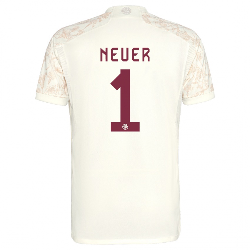 Mujer Camiseta Manuel Neuer #1 Blanquecino Equipación Tercera 2023/24 La Camisa México
