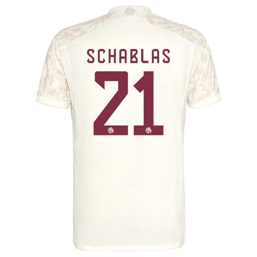 Mujer Camiseta Matteo Schablas #21 Blanquecino Equipación Tercera 2023/24 La Camisa México