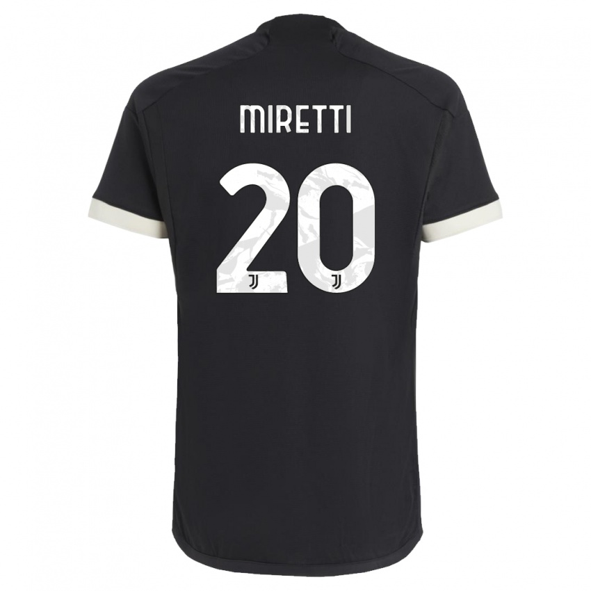 Mujer Camiseta Fabio Miretti #20 Negro Equipación Tercera 2023/24 La Camisa México