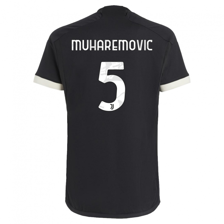 Mujer Camiseta Tarik Muharemovic #5 Negro Equipación Tercera 2023/24 La Camisa México
