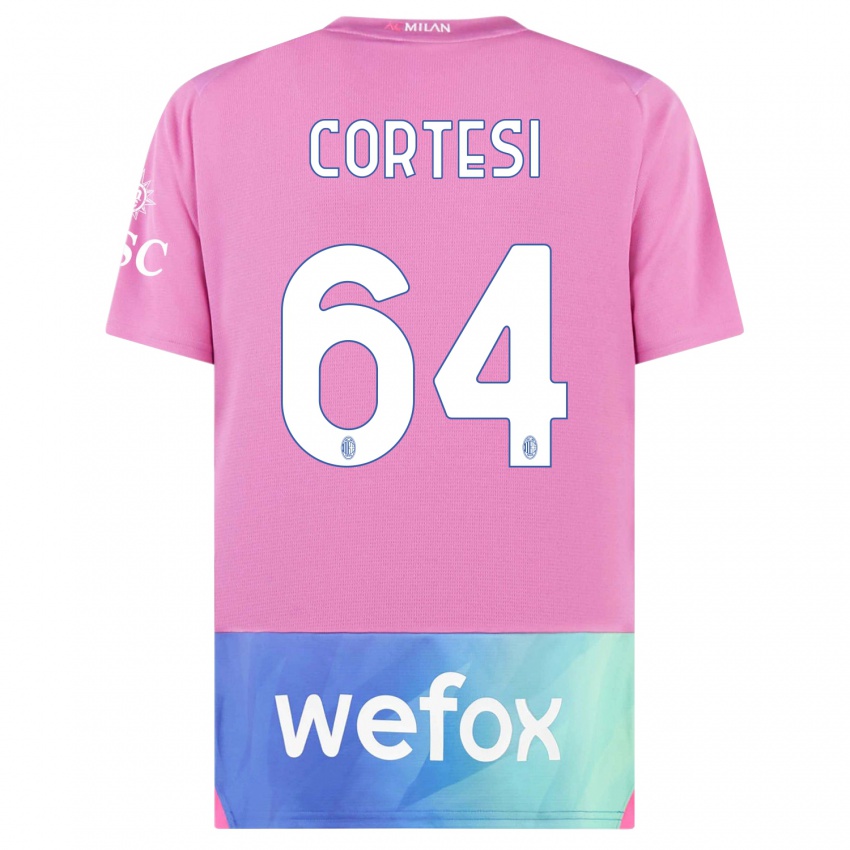 Mujer Camiseta Selena Cortesi #64 Rosado Morado Equipación Tercera 2023/24 La Camisa México