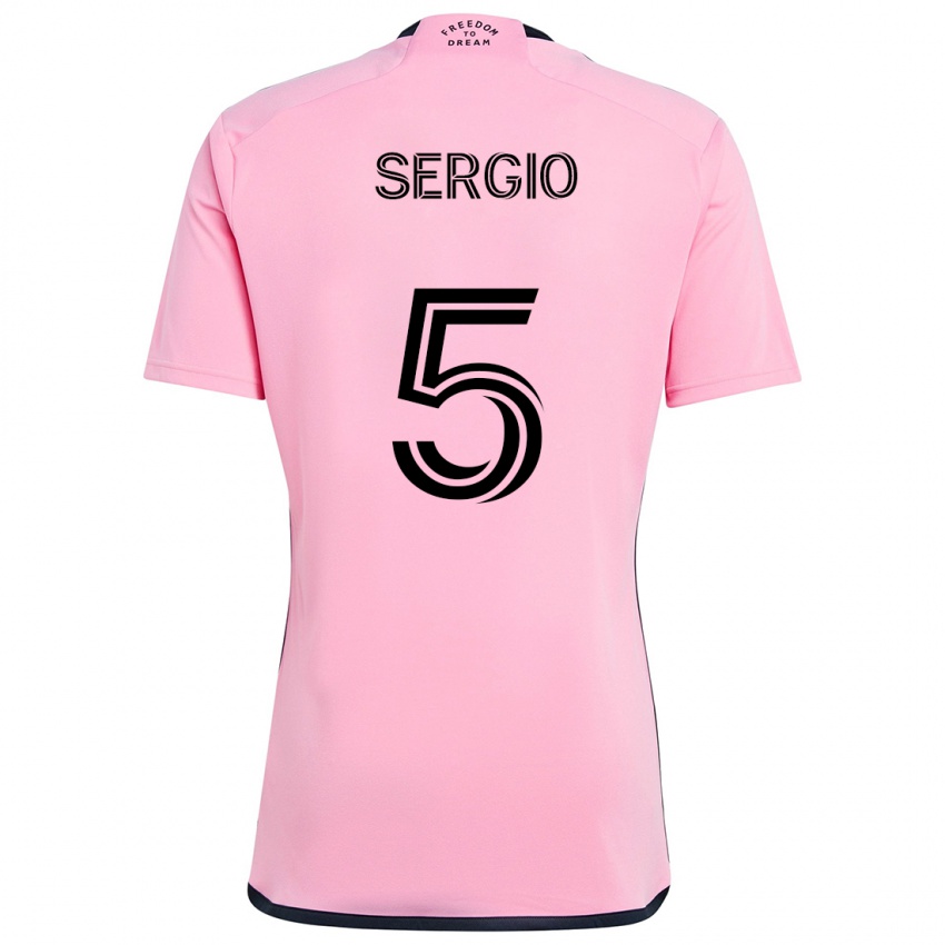 Niño Camiseta Sergio Busquets #5 Rosa 1ª Equipación 2024/25 La Camisa México