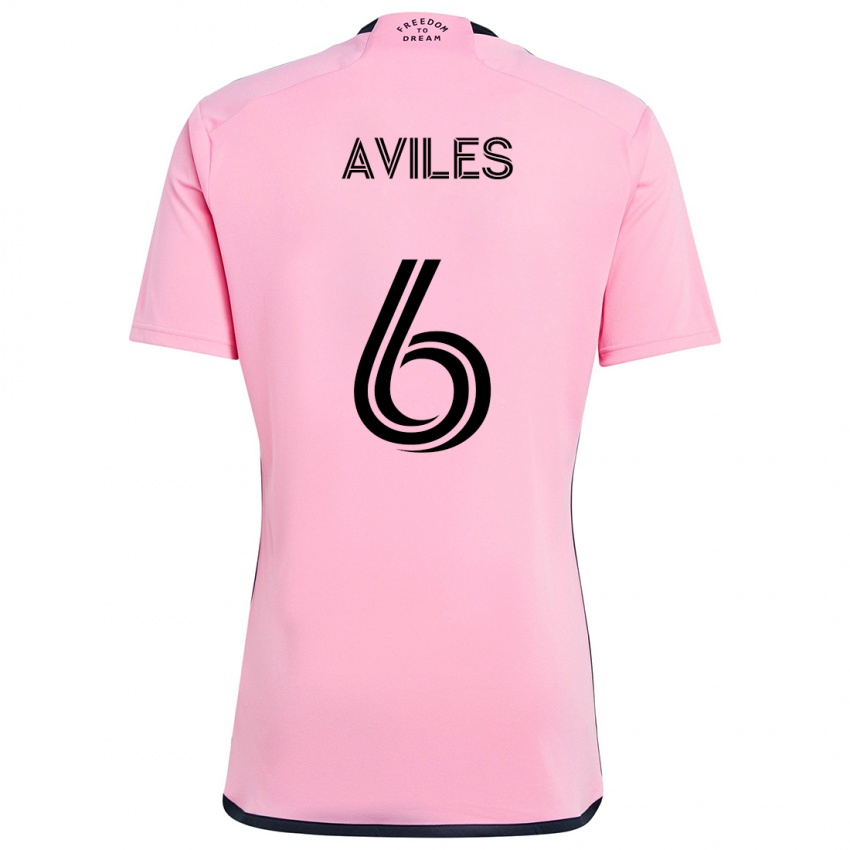 Niño Camiseta Tomás Avilés #6 Rosa 1ª Equipación 2024/25 La Camisa México