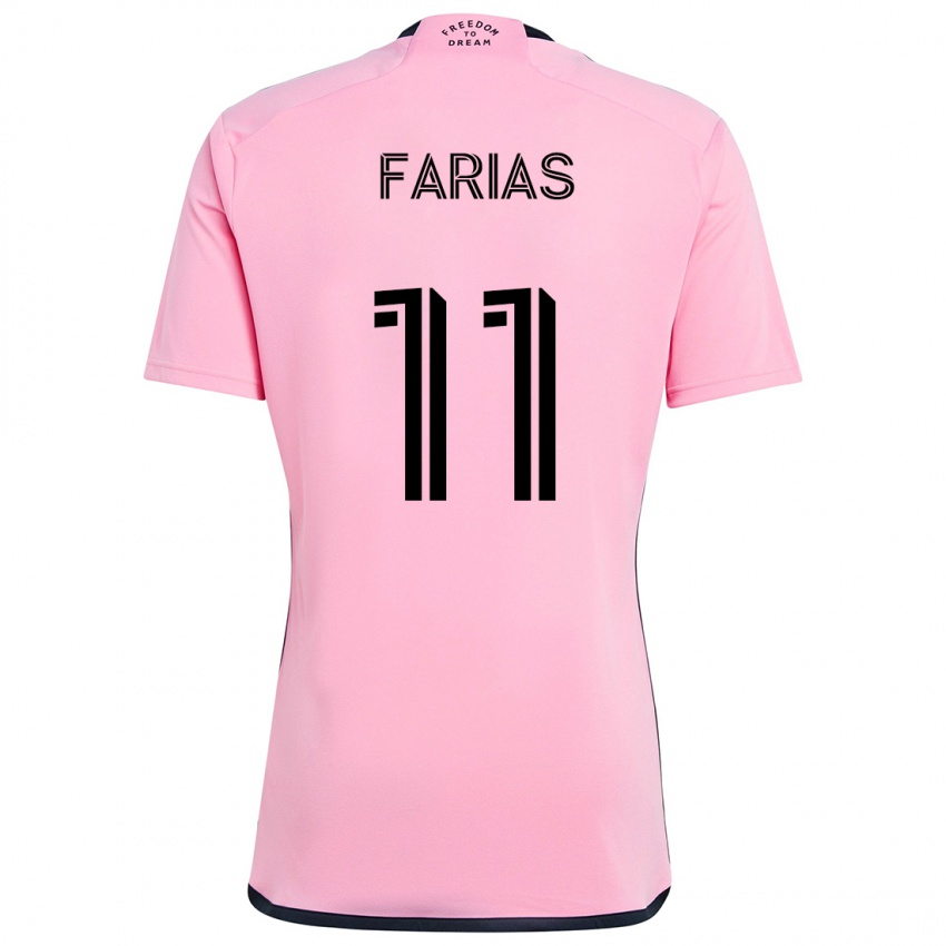 Niño Camiseta Facundo Farías #11 Rosa 1ª Equipación 2024/25 La Camisa México