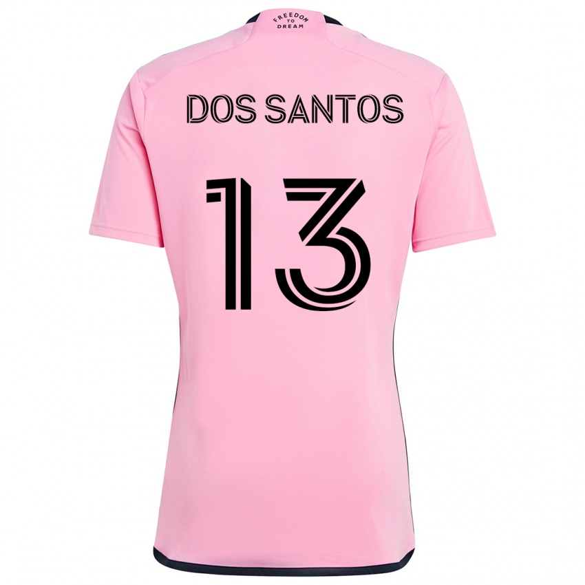 Niño Camiseta Cj Dos Santos #13 Rosa 1ª Equipación 2024/25 La Camisa México