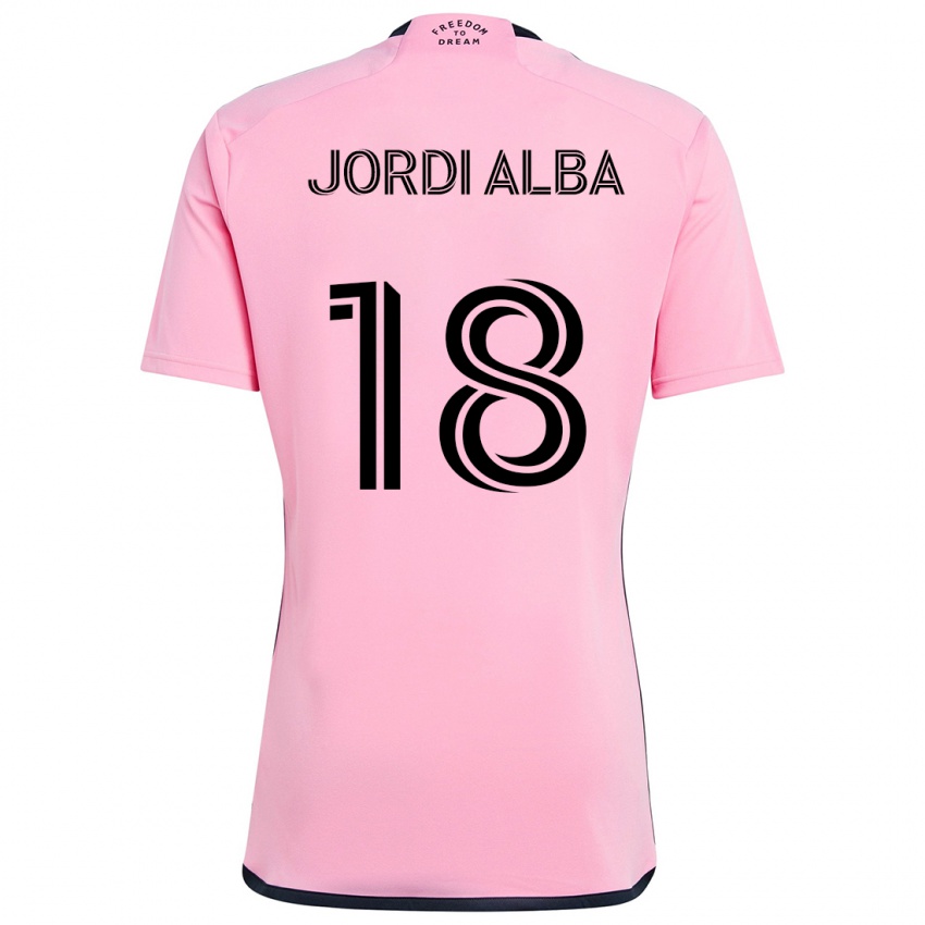 Niño Camiseta Jordi Alba #18 Rosa 1ª Equipación 2024/25 La Camisa México