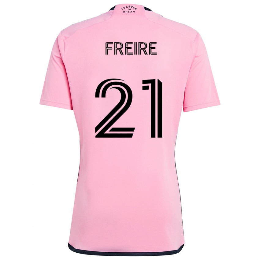 Niño Camiseta Nicolas Freire #21 Rosa 1ª Equipación 2024/25 La Camisa México