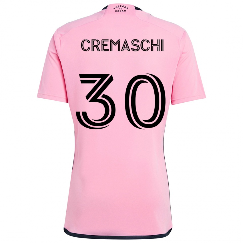 Niño Camiseta Benja Cremaschi #30 Rosa 1ª Equipación 2024/25 La Camisa México