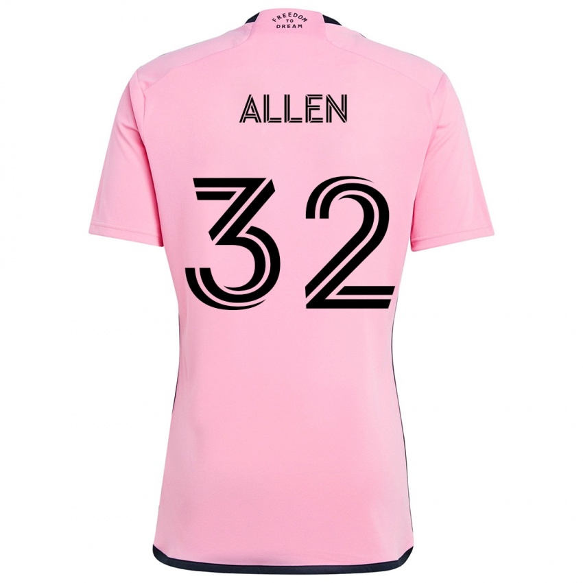 Niño Camiseta Noah Allen #32 Rosa 1ª Equipación 2024/25 La Camisa México