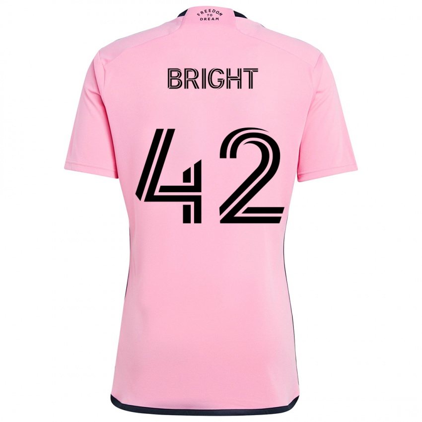 Niño Camiseta Yannick Bright #42 Rosa 1ª Equipación 2024/25 La Camisa México