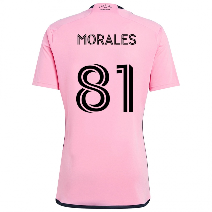 Niño Camiseta Santiago Morales #81 Rosa 1ª Equipación 2024/25 La Camisa México