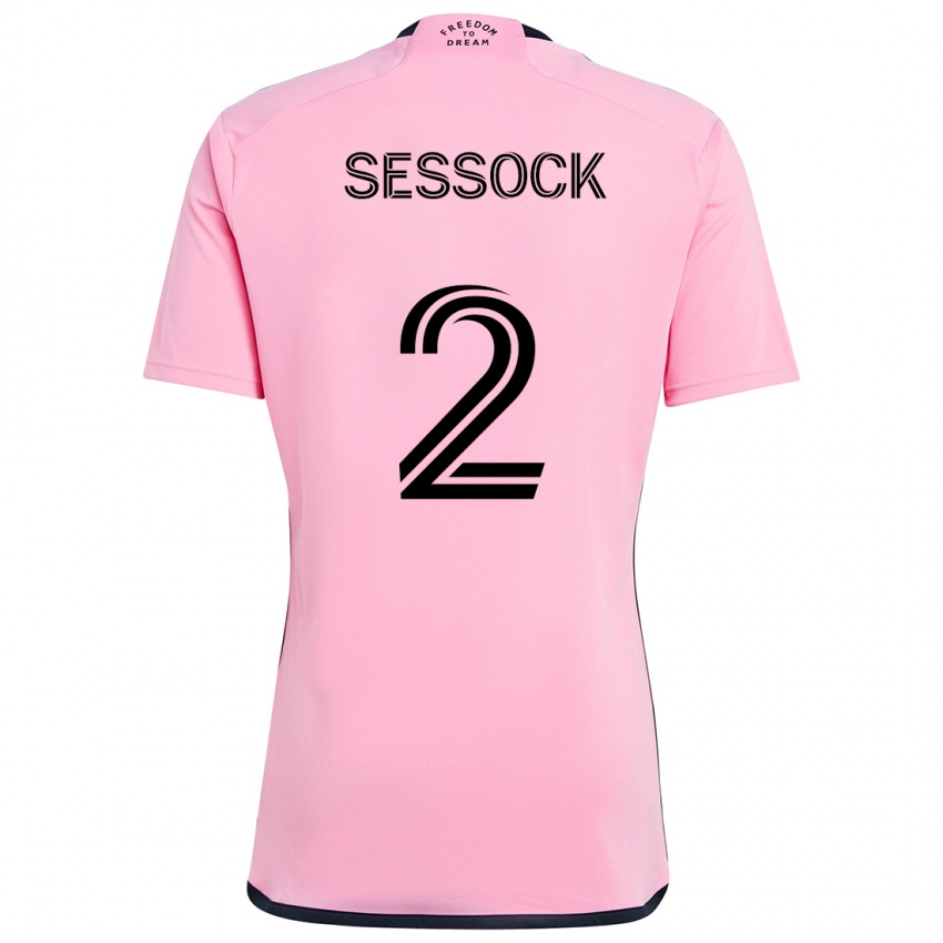 Niño Camiseta Nykolas Sessock #2 Rosa 1ª Equipación 2024/25 La Camisa México