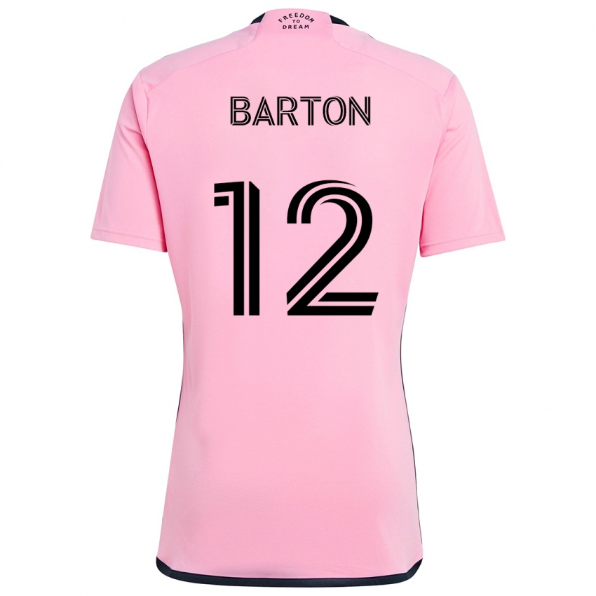 Niño Camiseta Tye Barton #12 Rosa 1ª Equipación 2024/25 La Camisa México