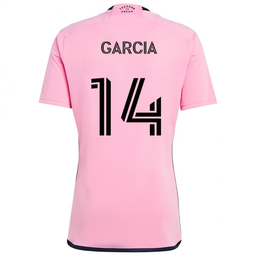 Niño Camiseta Santiago Garcia #14 Rosa 1ª Equipación 2024/25 La Camisa México