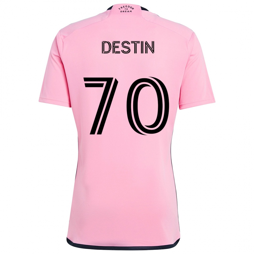 Niño Camiseta Bryan Destin #70 Rosa 1ª Equipación 2024/25 La Camisa México