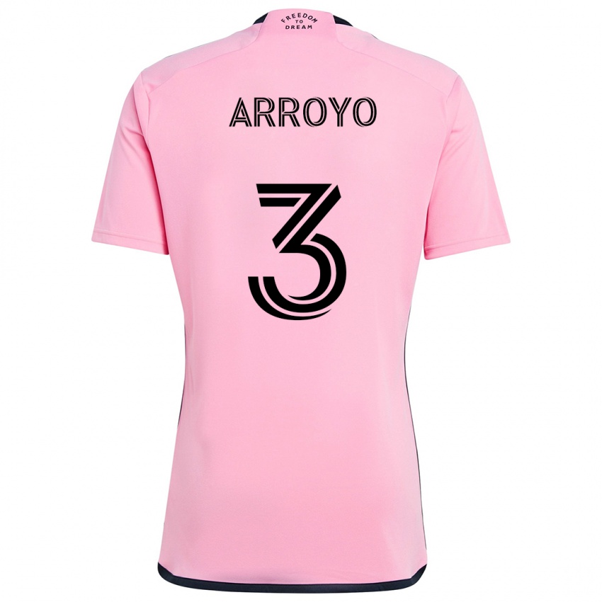 Niño Camiseta Dixon Arroyo #3 Rosa 1ª Equipación 2024/25 La Camisa México