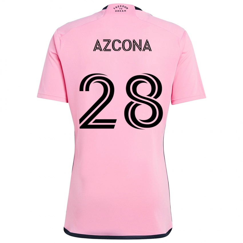 Niño Camiseta Edison Azcona #28 Rosa 1ª Equipación 2024/25 La Camisa México