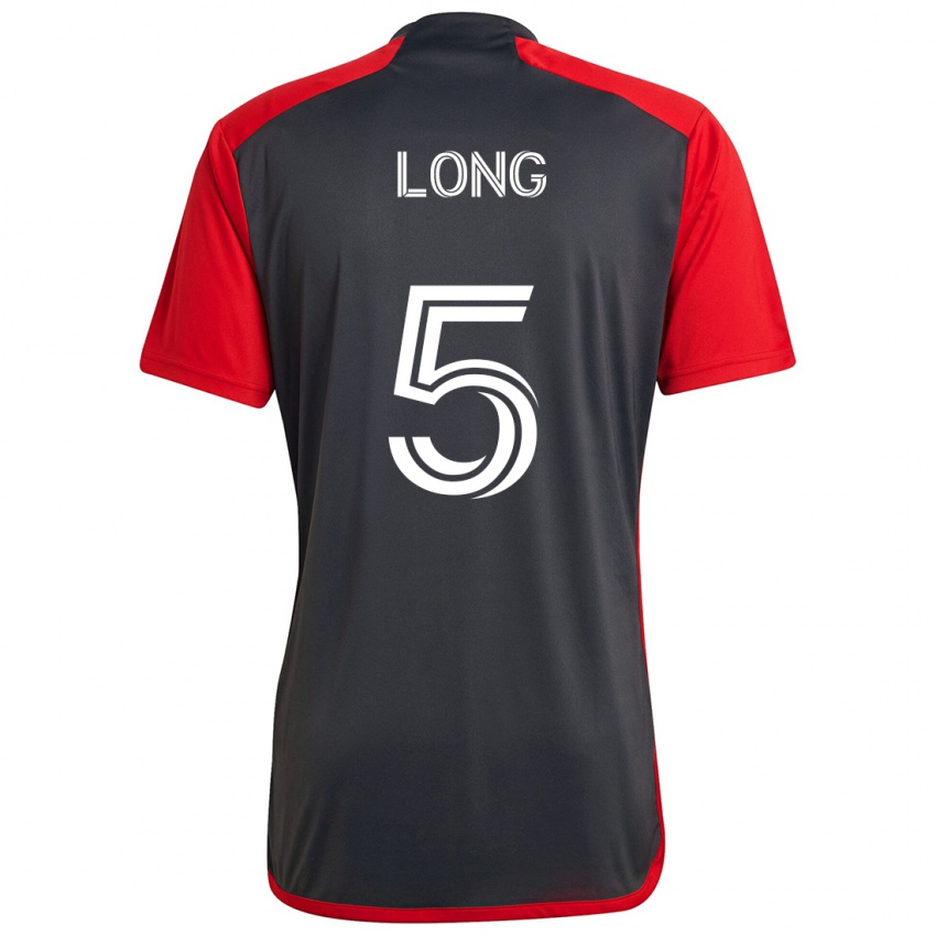 Niño Camiseta Kevin Long #5 Rojo Grayn 1ª Equipación 2024/25 La Camisa México