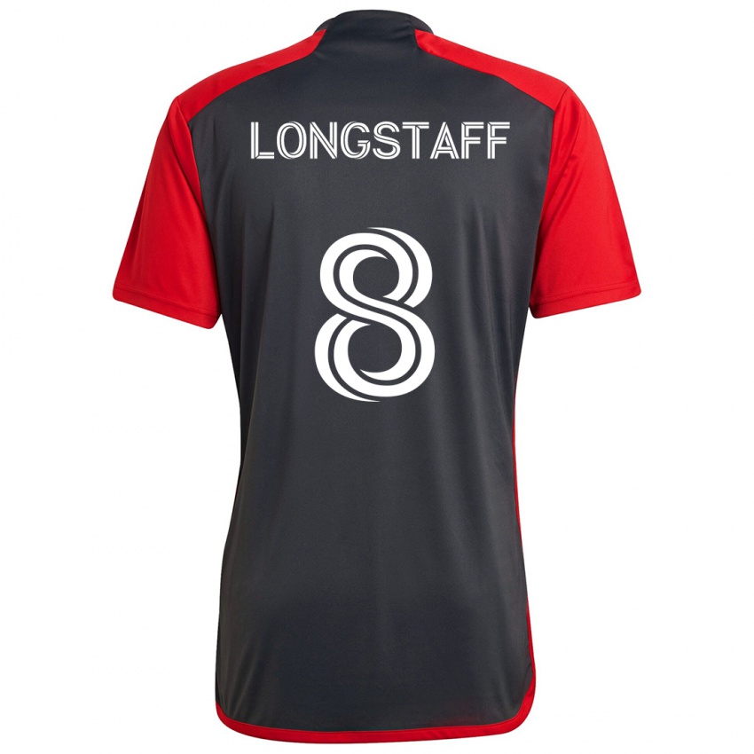 Niño Camiseta Matty Longstaff #8 Rojo Grayn 1ª Equipación 2024/25 La Camisa México