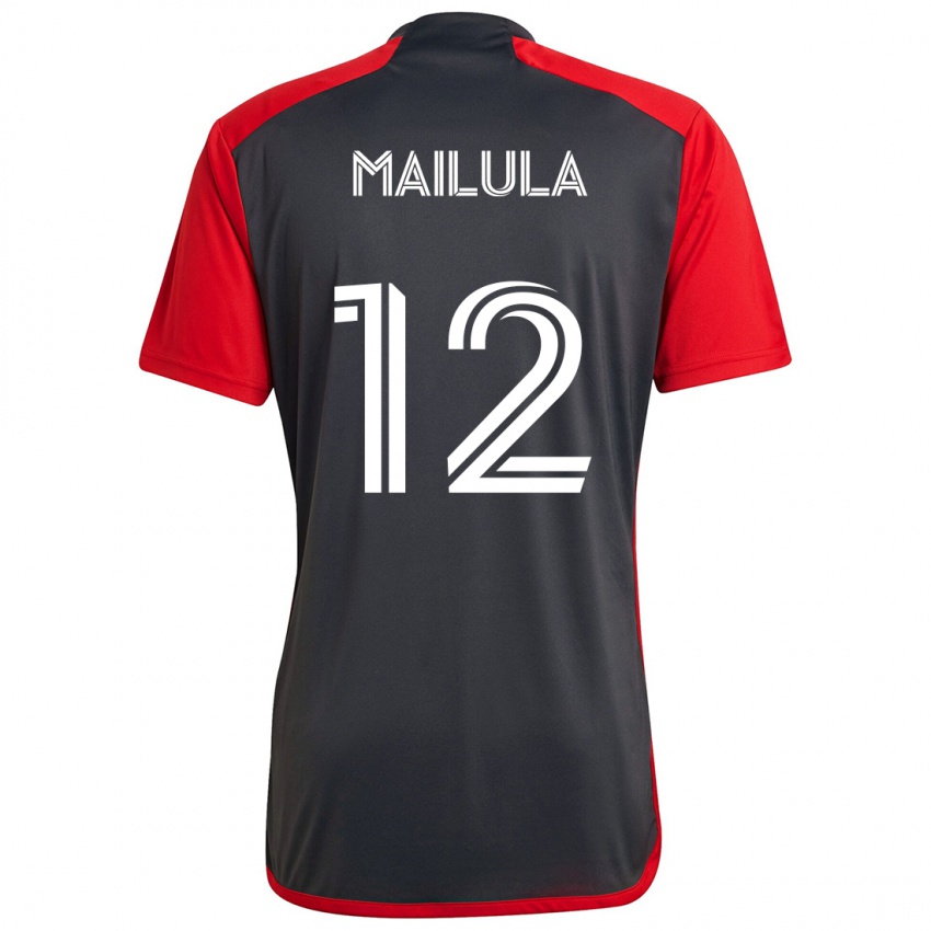 Niño Camiseta Cassius Mailula #12 Rojo Grayn 1ª Equipación 2024/25 La Camisa México