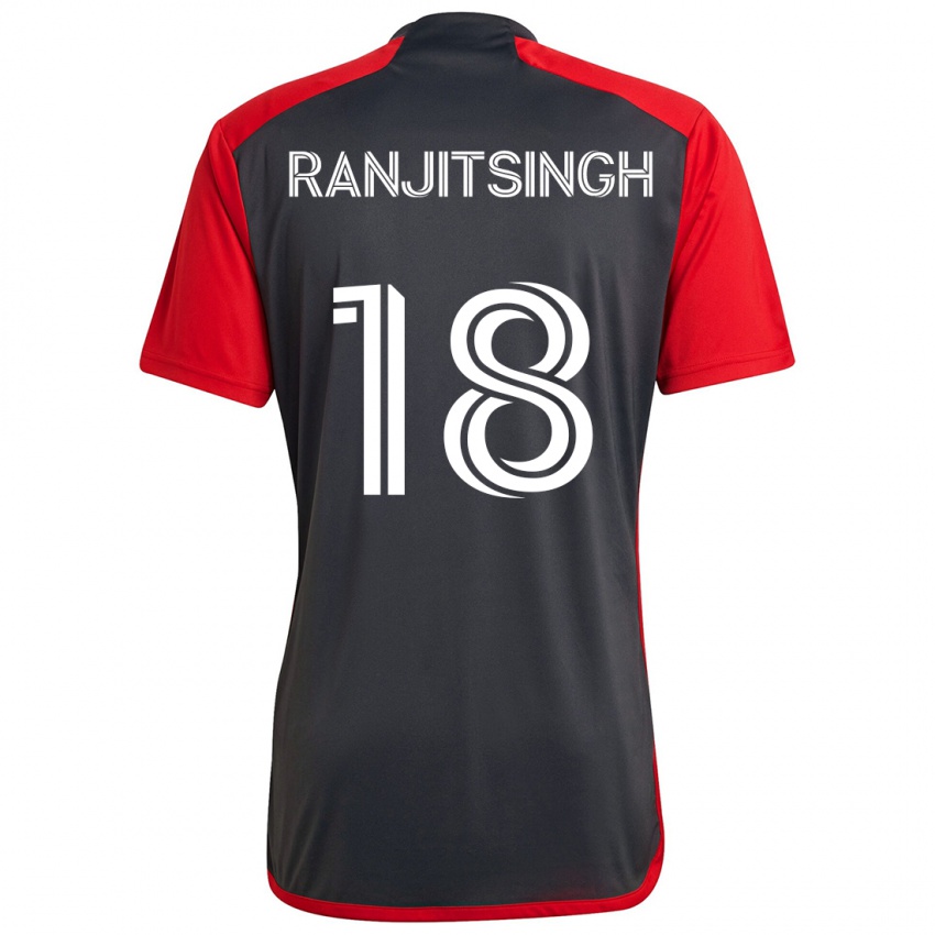 Niño Camiseta Greg Ranjitsingh #18 Rojo Grayn 1ª Equipación 2024/25 La Camisa México