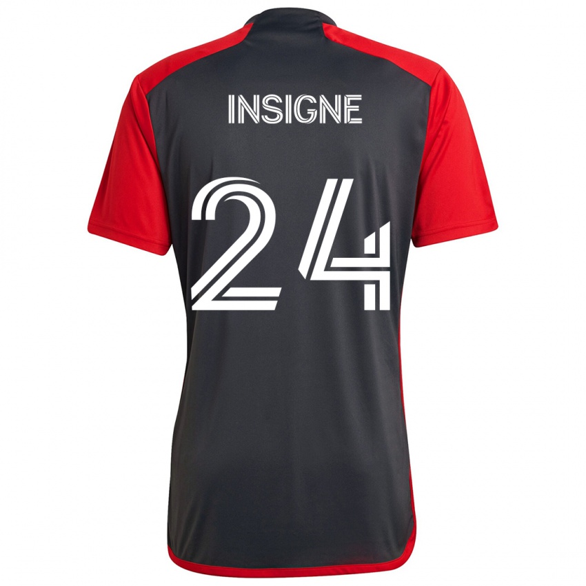 Niño Camiseta Lorenzo Insigne #24 Rojo Grayn 1ª Equipación 2024/25 La Camisa México