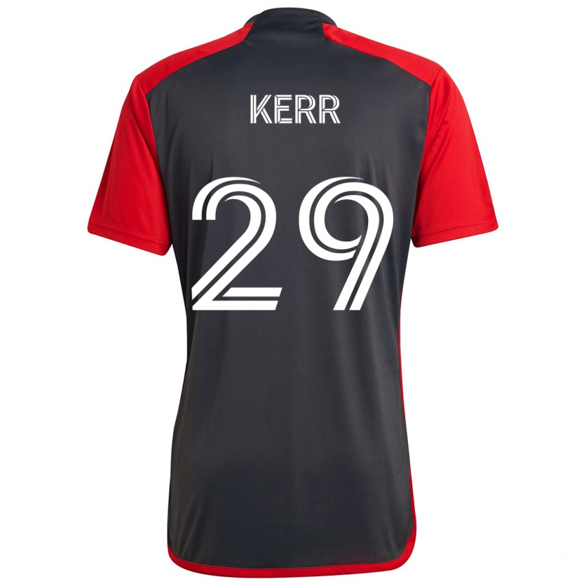 Niño Camiseta Deandre Kerr #29 Rojo Grayn 1ª Equipación 2024/25 La Camisa México