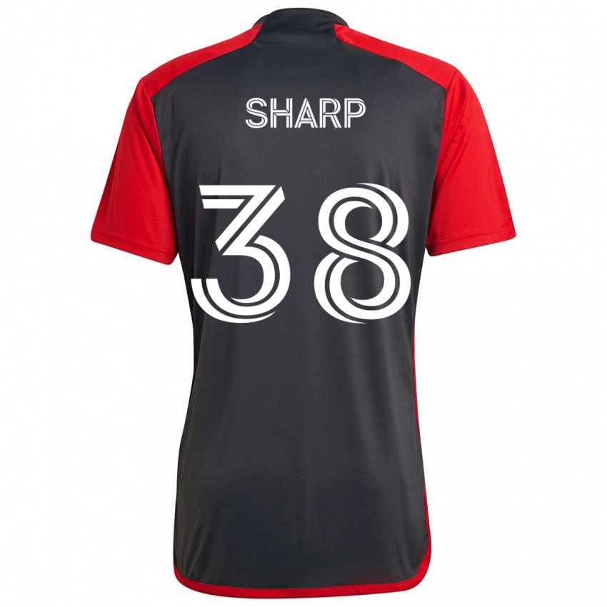 Niño Camiseta Charlie Sharp #38 Rojo Grayn 1ª Equipación 2024/25 La Camisa México