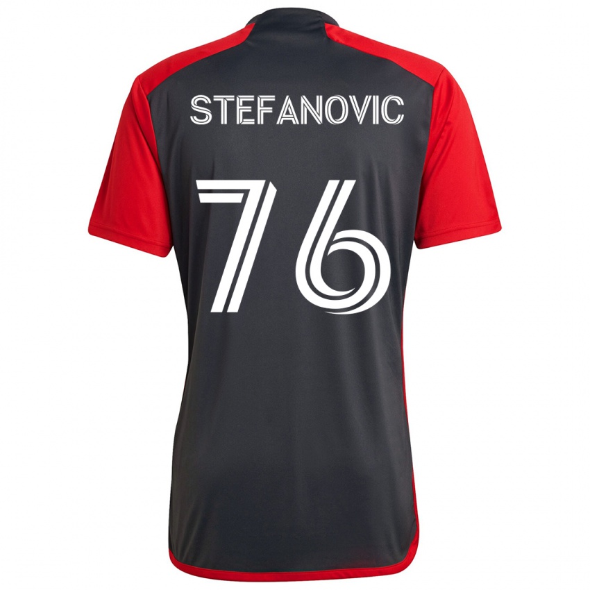 Niño Camiseta Lazar Stefanovic #76 Rojo Grayn 1ª Equipación 2024/25 La Camisa México