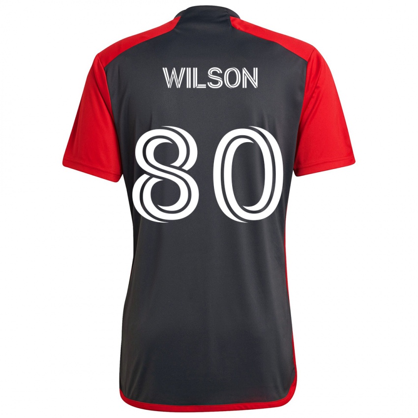 Niño Camiseta Shafique Wilson #80 Rojo Grayn 1ª Equipación 2024/25 La Camisa México