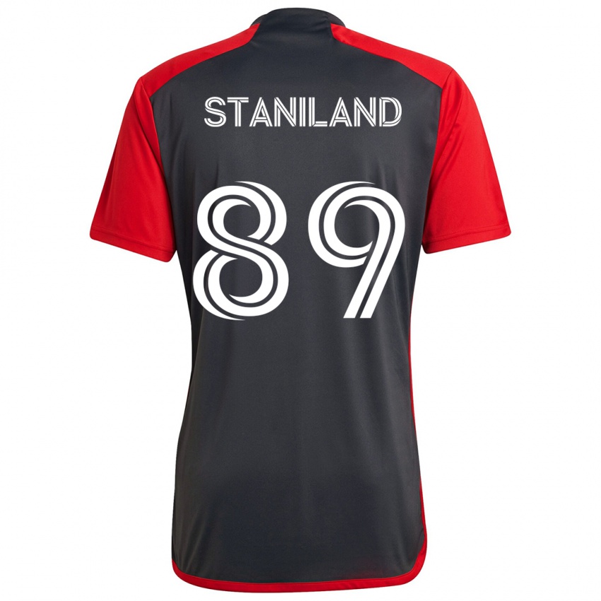 Niño Camiseta Charlie Staniland #89 Rojo Grayn 1ª Equipación 2024/25 La Camisa México