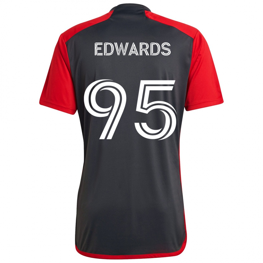 Niño Camiseta Nathaniel Edwards #95 Rojo Grayn 1ª Equipación 2024/25 La Camisa México