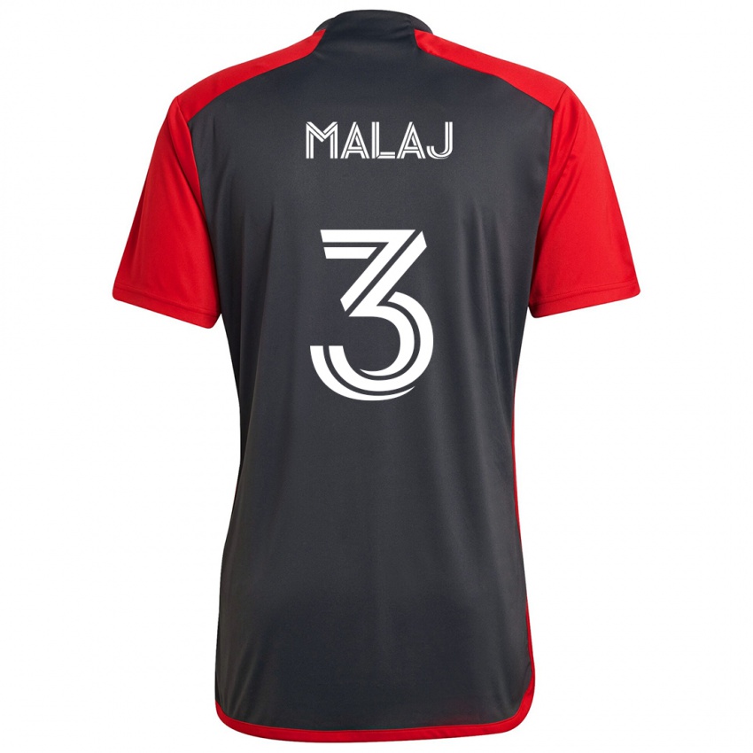 Niño Camiseta Albert Malaj #3 Rojo Grayn 1ª Equipación 2024/25 La Camisa México