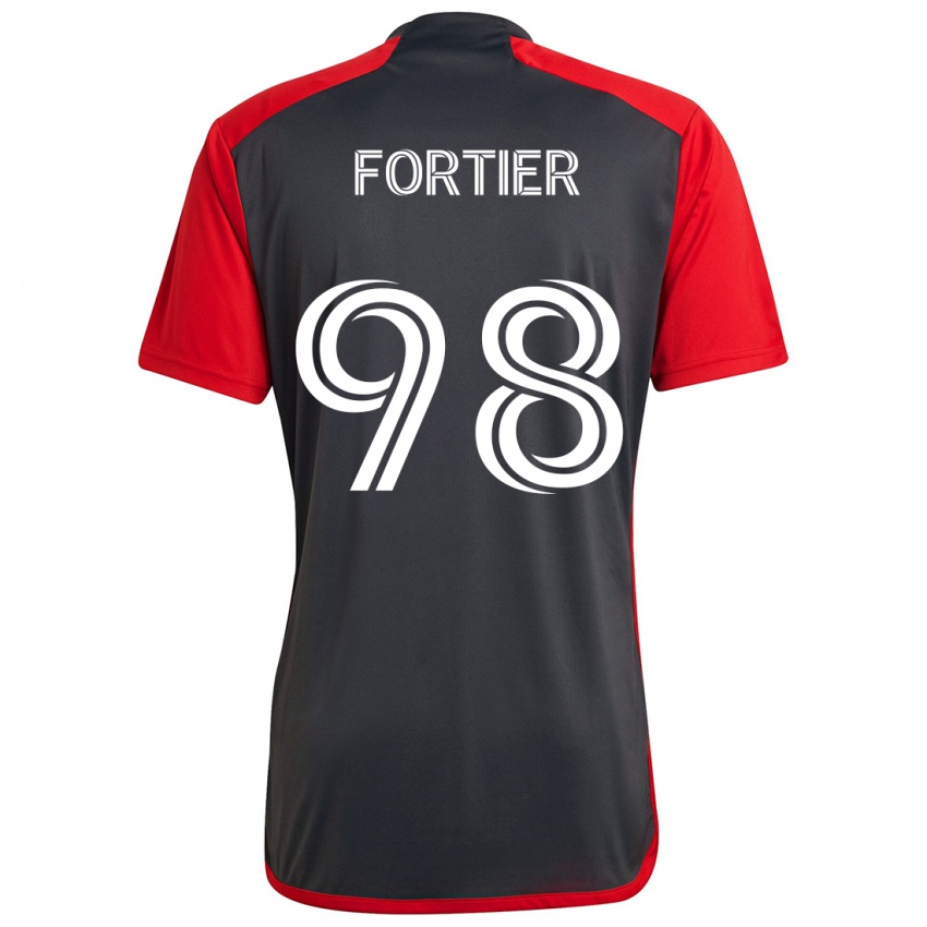 Niño Camiseta Kristjan Fortier #98 Rojo Grayn 1ª Equipación 2024/25 La Camisa México