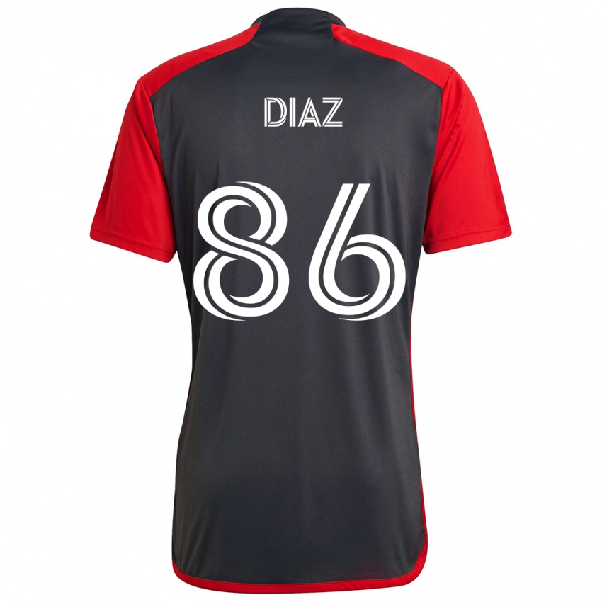 Niño Camiseta Alec Díaz #86 Rojo Grayn 1ª Equipación 2024/25 La Camisa México