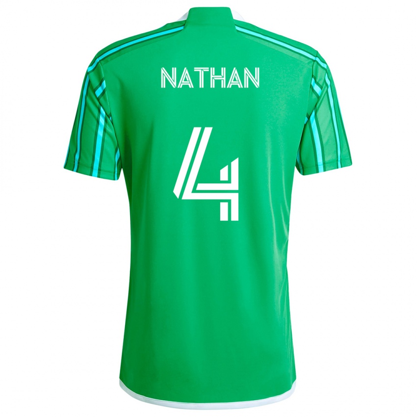 Niño Camiseta Nathan #4 Verde Blanco 1ª Equipación 2024/25 La Camisa México