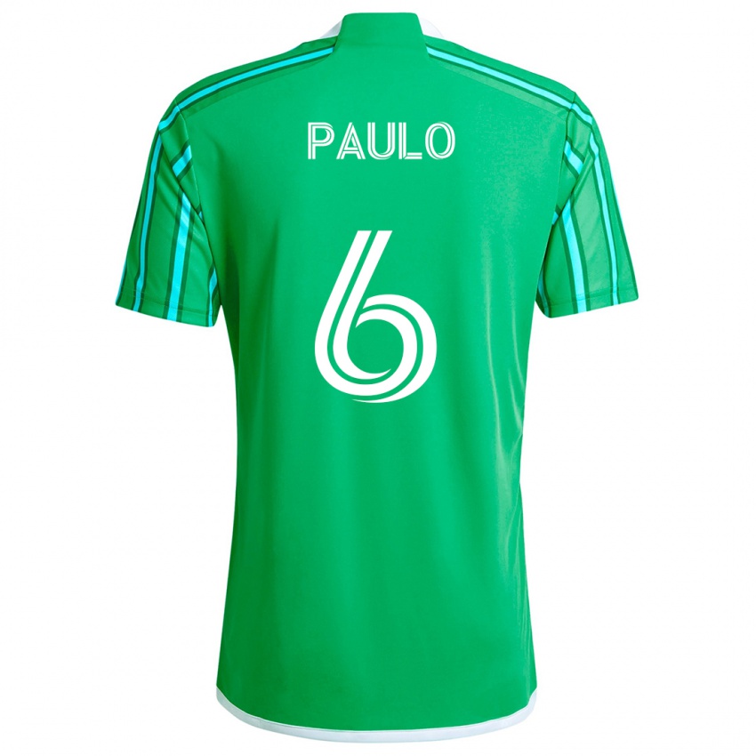 Niño Camiseta João Paulo #6 Verde Blanco 1ª Equipación 2024/25 La Camisa México