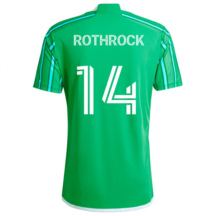 Niño Camiseta Paul Rothrock #14 Verde Blanco 1ª Equipación 2024/25 La Camisa México