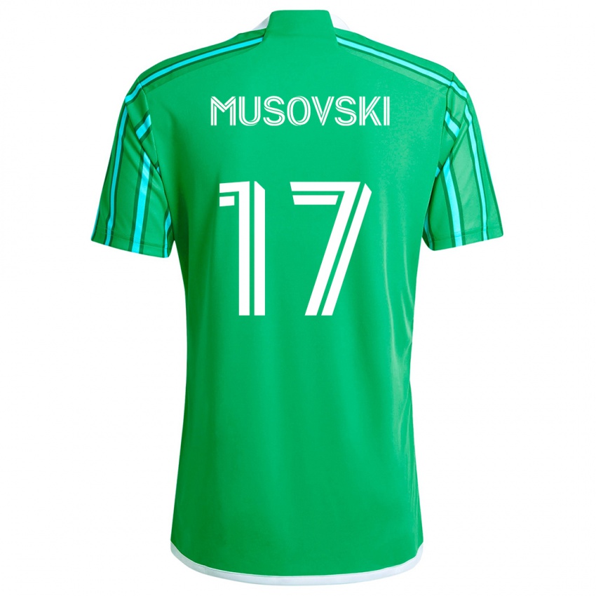 Niño Camiseta Danny Musovski #17 Verde Blanco 1ª Equipación 2024/25 La Camisa México