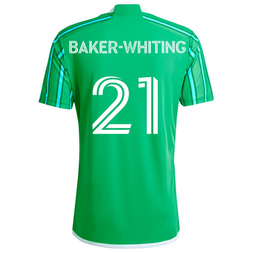 Niño Camiseta Reed Baker-Whiting #21 Verde Blanco 1ª Equipación 2024/25 La Camisa México