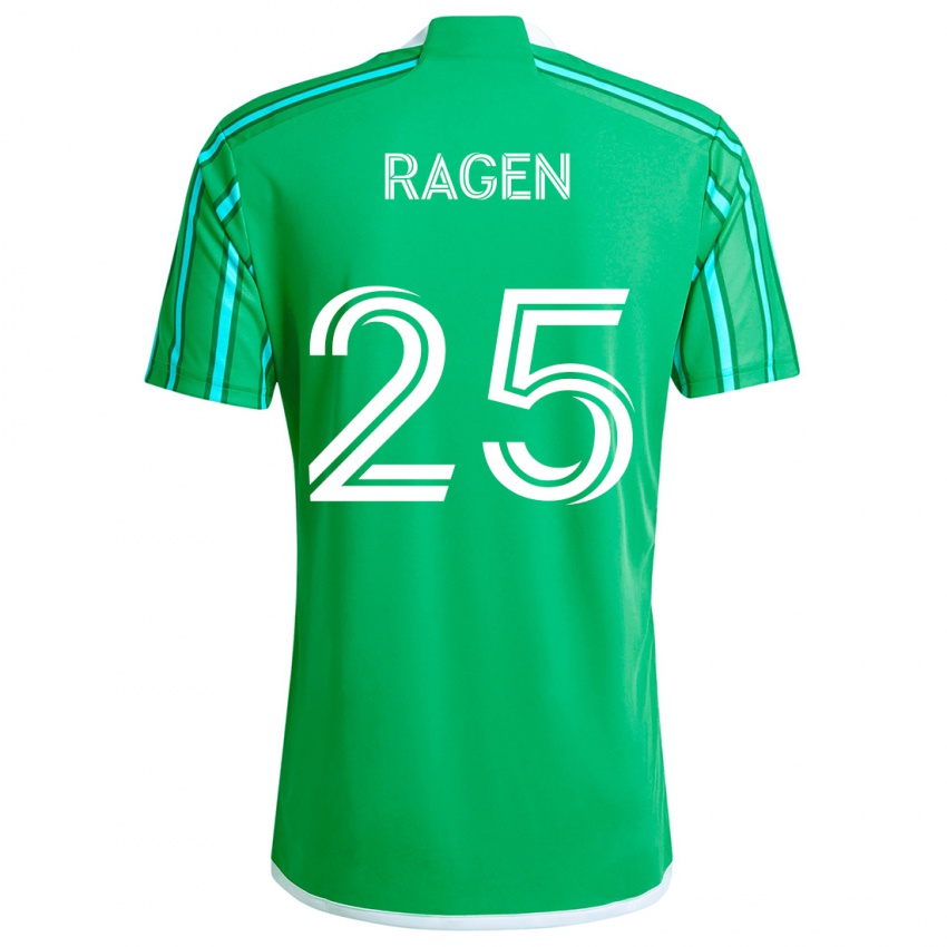 Niño Camiseta Jackson Ragen #25 Verde Blanco 1ª Equipación 2024/25 La Camisa México