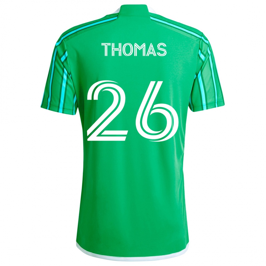 Niño Camiseta Andrew Thomas #26 Verde Blanco 1ª Equipación 2024/25 La Camisa México