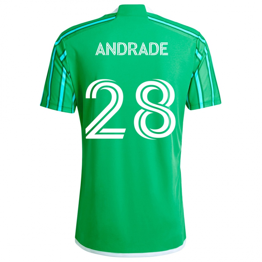 Niño Camiseta Yeimar Gómez Andrade #28 Verde Blanco 1ª Equipación 2024/25 La Camisa México