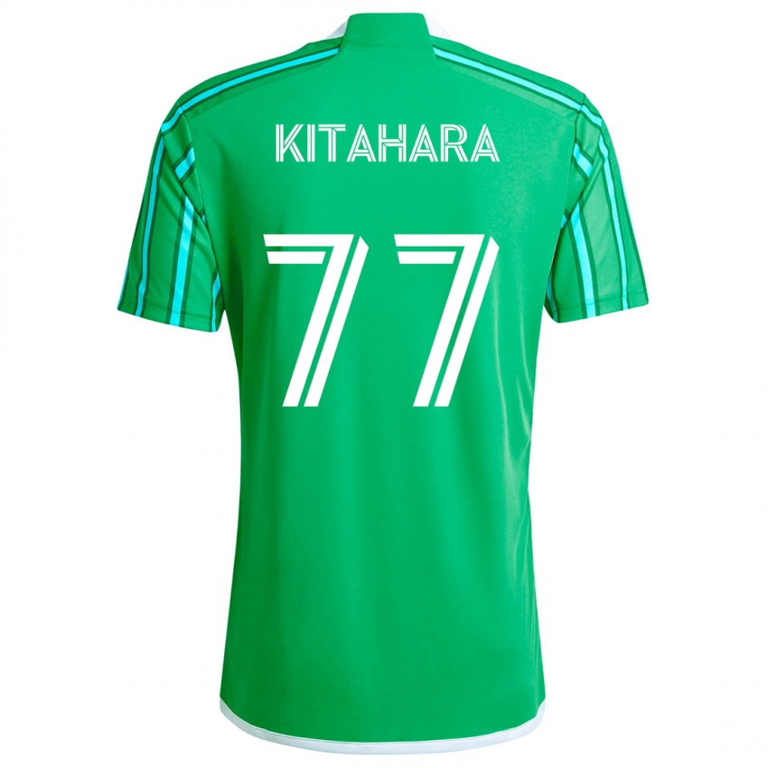 Niño Camiseta Sota Kitahara #77 Verde Blanco 1ª Equipación 2024/25 La Camisa México