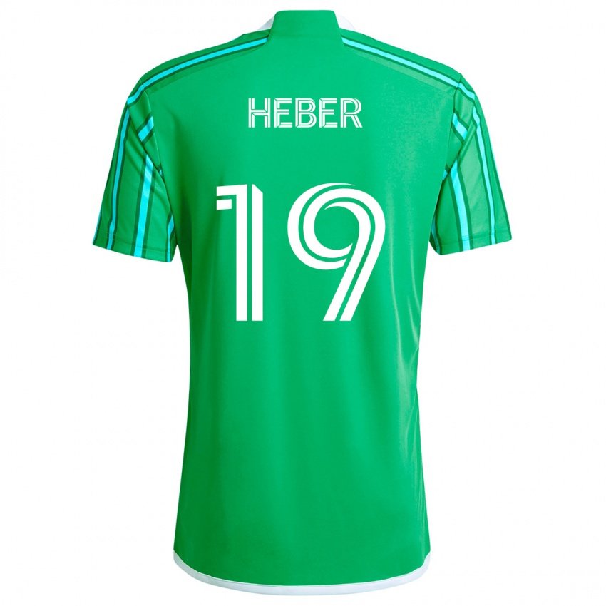 Niño Camiseta Héber #19 Verde Blanco 1ª Equipación 2024/25 La Camisa México