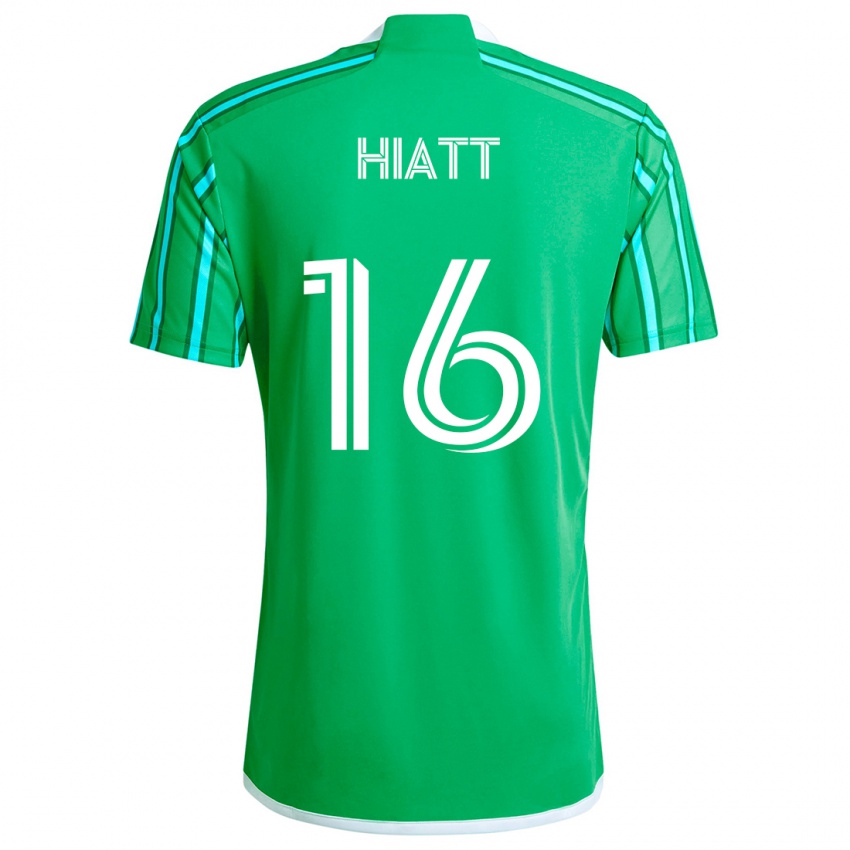 Niño Camiseta Samantha Hiatt #16 Verde Blanco 1ª Equipación 2024/25 La Camisa México